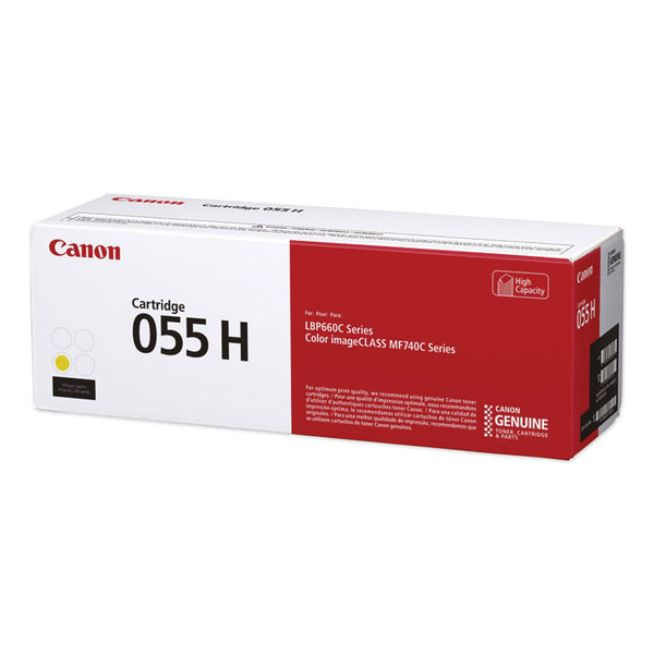 Canon® 3017C001 (055H) High-Yield Toner, 5,900 Page-Yield, Yellow (CNM3017C001)