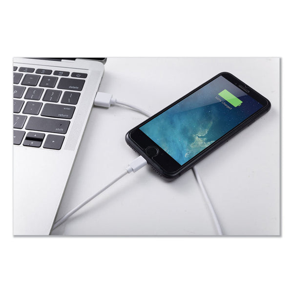 Innovera® USB Apple Lightning Cable, 6 ft, White (IVR30020)