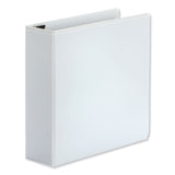 Universal® Deluxe Easy-to-Open D-Ring View Binder, 3 Rings, 3" Capacity, 11 x 8.5, White (UNV30752)