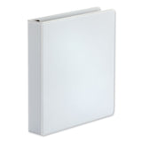 Universal® Deluxe Easy-to-Open D-Ring View Binder, 3 Rings, 1.5" Capacity, 11 x 8.5, White (UNV30722)