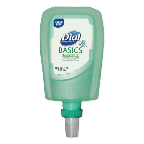 Dial® Professional Basics Hypoallergenic Foaming Hand Wash Refill for FIT Touch Free Dispenser, Honeysuckle, 1 L, 3/Carton (DIA16722)