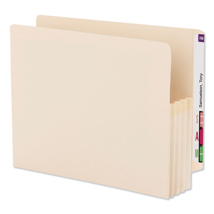 Smead™ Manila End Tab File Pockets, 3.5" Expansion, Letter Size, Manila, 25/Box (SMD75124) Pack of 25