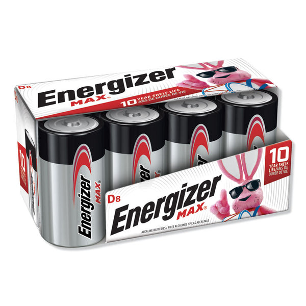 Energizer® MAX Alkaline D Batteries, 1.5 V, 8/Pack (EVEE95FP8) Pack of 8