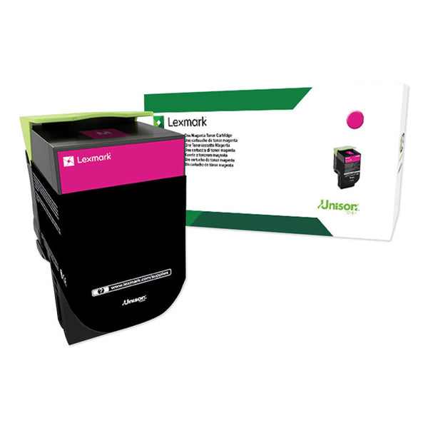 Lexmark™ 80C0XMG Return Program Extra High-Yield Toner, 4,000 Page-Yield, Magenta, TAA Compliant (LEX80C0XMG)