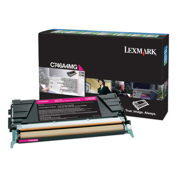 Lexmark™ C746A4MG Return Program Toner, 7,000 Page-Yield, Magenta, TAA Compliant (LEXC746A4MG)