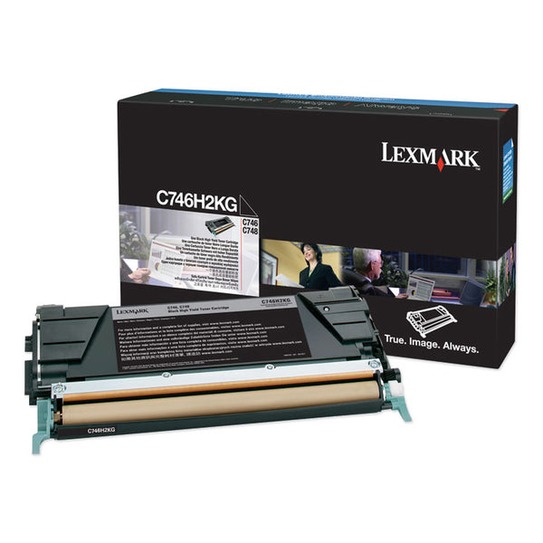 Lexmark™ C746H2KG High-Yield Toner, 12,000 Page-Yield, Black (LEXC746H2KG)