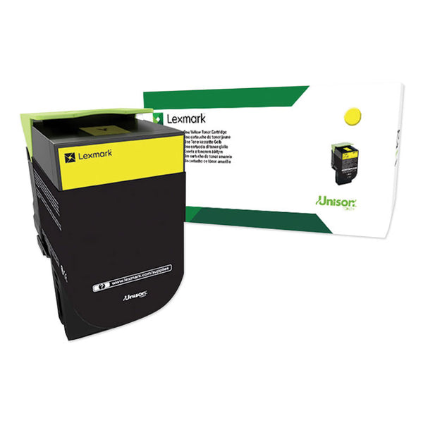 Lexmark™ 80C0XYG Return Program Extra High-Yield Toner, 4,000 Page-Yield, Yellow, TAA Compliant (LEX80C0XYG)