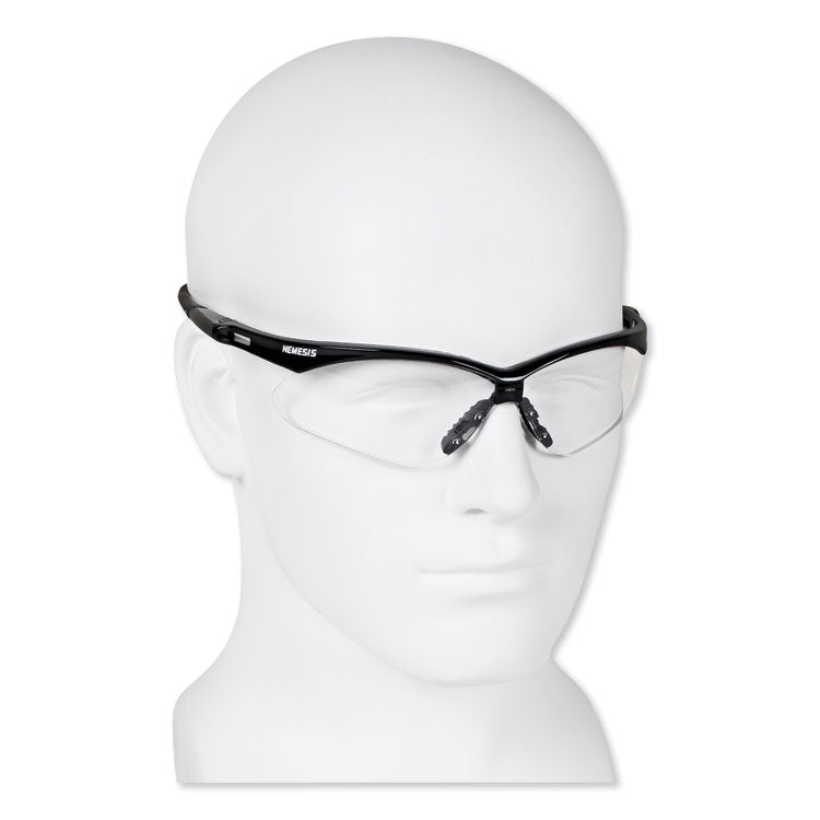 KleenGuard™ Nemesis Safety Glasses, Black Frame, Clear Lens (KCC25676)