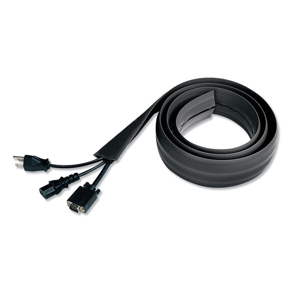 Innovera® Floor Sleeve Cable Management, 2.5" x 0.5" Channel, 72" Long, Black (IVR39665)