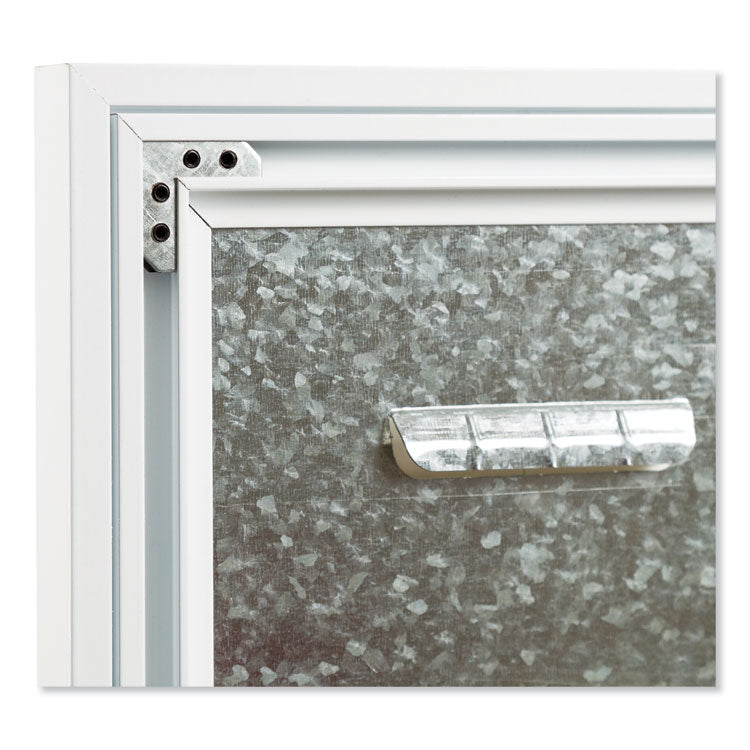 U Brands 3N1 Magnetic Glass Dry Erase Combo Board, 23 x 17, Month View, Gray/White Surface, White Aluminum Frame (UBR3196U0001) Each