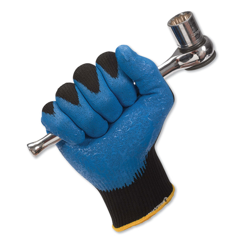 KleenGuard™ G40 Foam NITRILE* Coated Gloves, EN388: 3121X, 8.66" Long, Small (Size 7), Blue/Black, 12 Pairs (ANS40225) Pack of 12