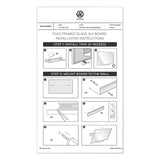U Brands 3N1 Magnetic Glass Dry Erase Combo Board, 35 x 14.25, Week View, White Surface and Frame (UBR3199U0001) Each