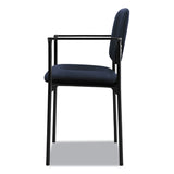 HON® VL616 Stacking Guest Chair with Arms, Fabric Upholstery, 23.25" x 21" x 32.75", Navy Seat, Navy Back, Black Base (BSXVL616VA90)