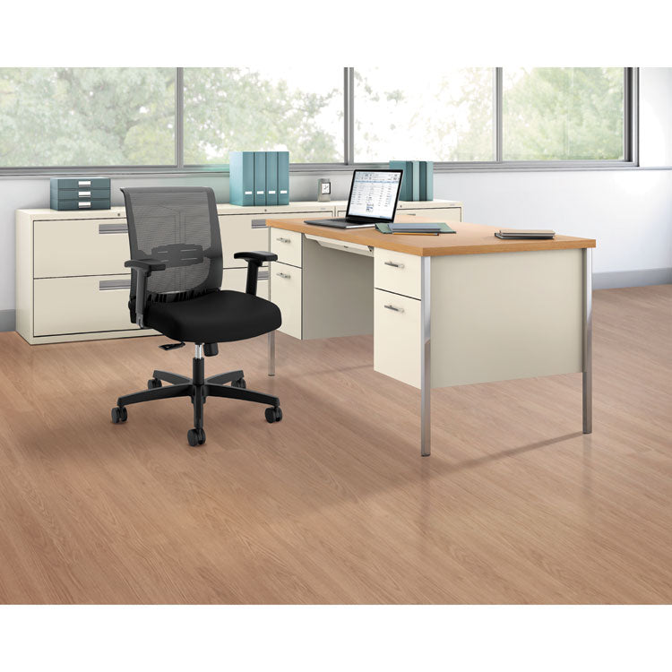 HON® 34000 Series Double Pedestal Desk, 60" x 30" x 29.5", Harvest/Putty (HON34962CL) Each