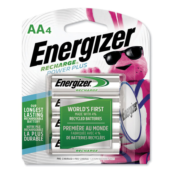 Energizer® NiMH Rechargeable AA Batteries, 1.2 V, 4/Pack (EVENH15BP4) Pack of 4