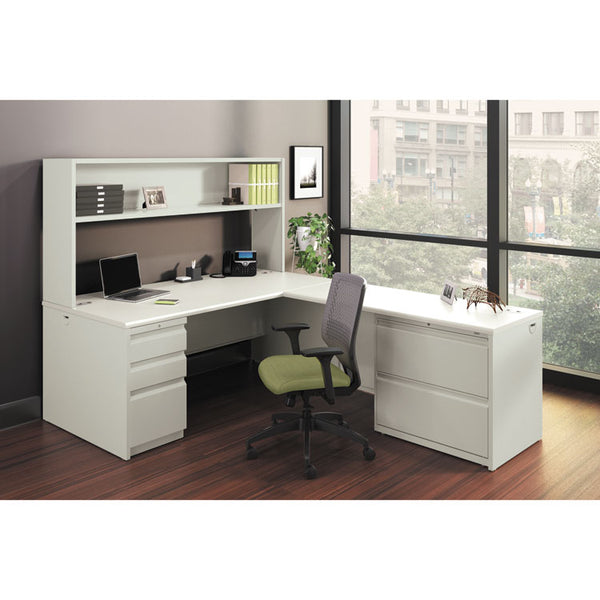 HON® 38000 Series Desk Shell, 60" x 30" x 30", Light Gray/Silver (HON38932B9Q)