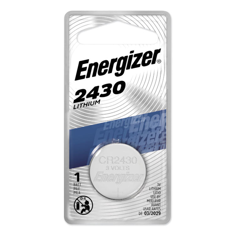 Energizer® 2430 Lithium Coin Battery, 3 V (EVEECR2430BP) Each