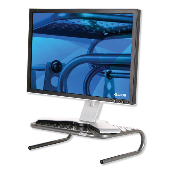 Allsop® Metal Art Jr. Monitor Stand, 14.75" x 11" x 4.25", Black, Supports 40 lbs (ASP30165) Each