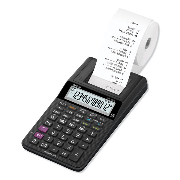 Casio® HR-10RC Handheld Portable Printing Calculator, Black Print, 1.6 Lines/Sec (CSOHR10RC) Each