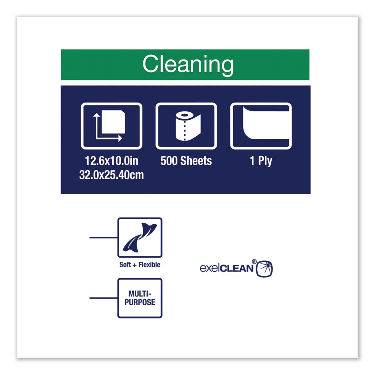 Tork® Cleaning Cloth, 12.6 x 10, White, 500 Wipes/Carton (TRK510137)