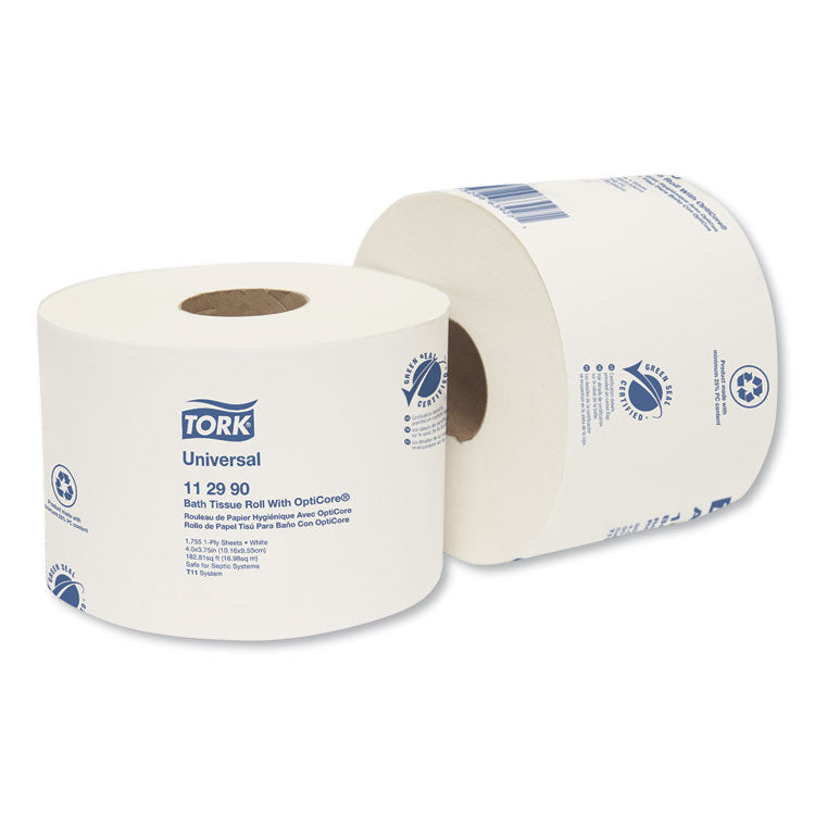 Tork® Universal Bath Tissue Roll with OptiCore, Septic Safe, 1-Ply, White, 1,755 Sheets/Roll, 36/Carton (TRK112990) Case of 36