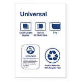 Tork® Universal One-Ply Dinner Napkins, 1-Ply, 15" x 17", Natural, 250/Pack, 12PK/CT (TRKN5186)