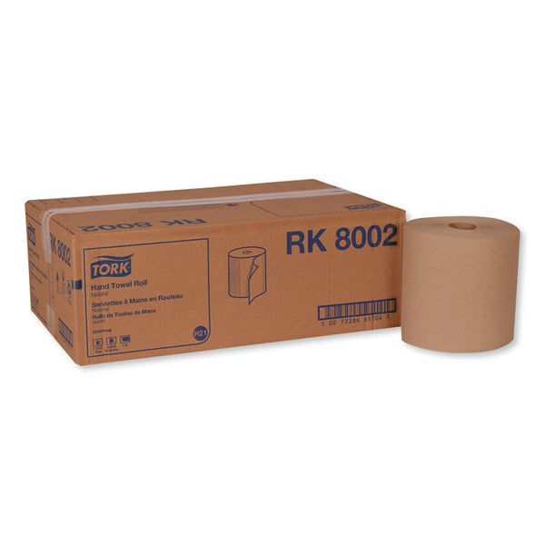 Tork® Universal Hand Towel Roll, 1-Ply, 7.88" x 800 ft, Natural, 6 Rolls/Carton (TRKRK8002)