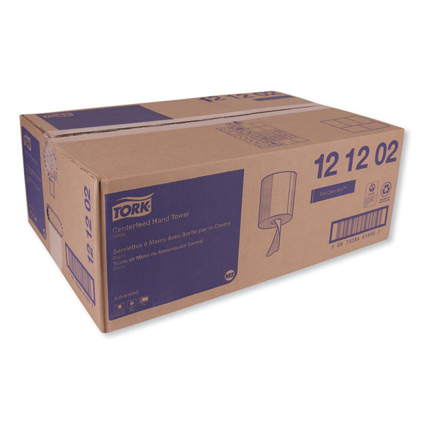 Tork® Advanced Centerfeed Hand Towel, 2-Ply, 8.25 x 11.8, White, 610/Roll, 6/Carton (TRK121202)