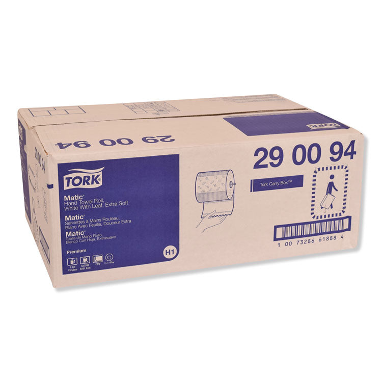 Tork® Premium Extra Soft Matic Hand Towel Roll, 2-Ply, 7.7" x 300 ft, White, 6/Carton (TRK290094)