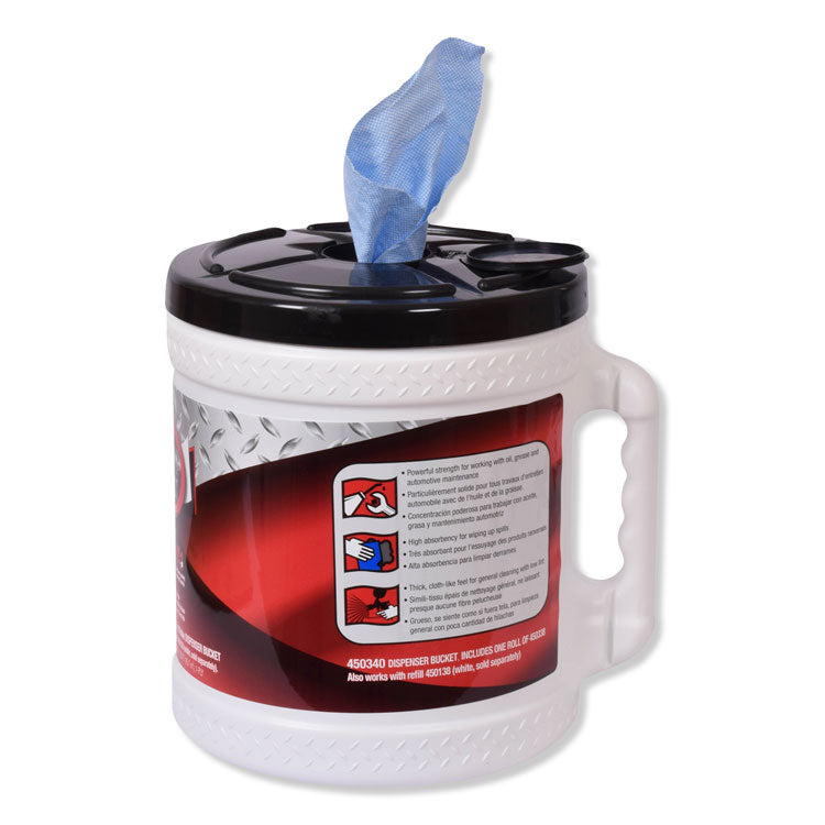 Tork® Advanced ShopMax Wiper 450, 8.5 x 10, Blue, 200/Bucket, 2 Buckets/Carton (TRK450340)