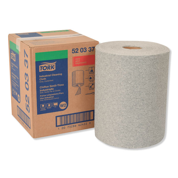 Tork® Industrial Cleaning Cloths, 1-Ply, 12.6 x 10, Gray, 500 Wipes/Roll (TRK520337)