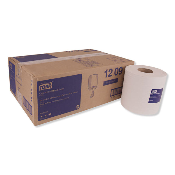 Tork® Centerfeed Hand Towel, 2-Ply, 7.6 x 11.8, White, 500/Roll, 6 Rolls/Carton (TRK120932)