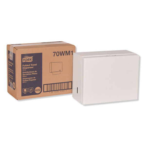 Tork® Singlefold Hand Towel Dispenser, 11.75 x 5.75 x 9.25, White (TRK70WM1)