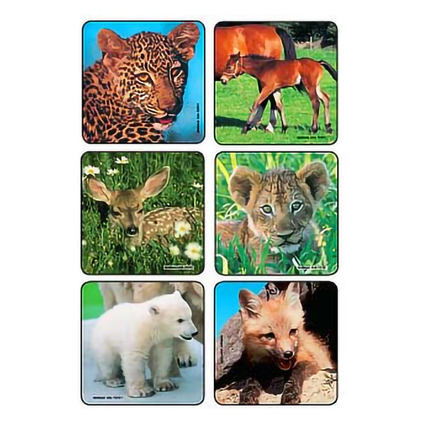 Kids Love Stickers® 90 per Pack Baby Animal Photos , Assorted Sticker 2-1/2 Inch (884148_PK) 90/PK