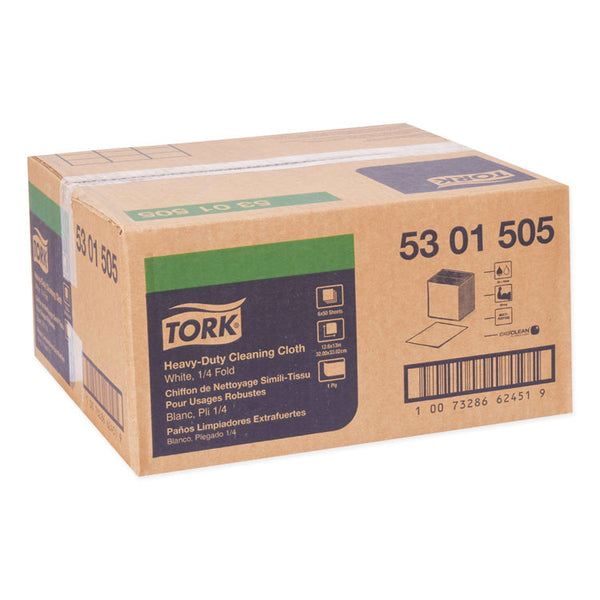 Tork® Heavy-Duty Cleaning Cloth, 12.6 x 13, White, 50/Pack, 6 Packs/Carton (TRK5301505)