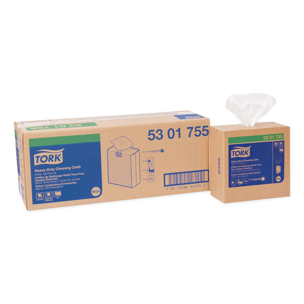 Tork® Heavy-Duty Cleaning Cloth, 8.46 x 16.13, White, 80/Box, 5 Boxes/Carton (TRK5301755)