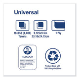 Tork® Universal Multifold Hand Towel, 1-Ply, 9.13 x 9.5, Natural, 250/Pack, 16 Packs/Carton (TRKMK530A)