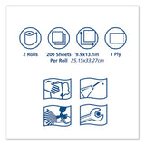 Tork® Advanced ShopMax Wiper 450, 8.5 x 10, Blue, 200/Bucket, 2 Buckets/Carton (TRK450340)