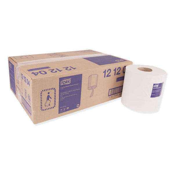 Tork® Centerfeed Hand Towel, 2-Ply, 7.6 x 11.8, White, 600/Roll, 6 Rolls/Carton (TRK121204)