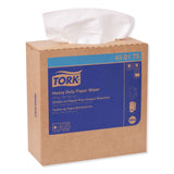 Tork® Heavy-Duty Paper Wiper, 1-Ply, 9.25 x 16.25, Unscented, White, 90 Wipes/Box, 10 Boxes/Carton (TRK450175)