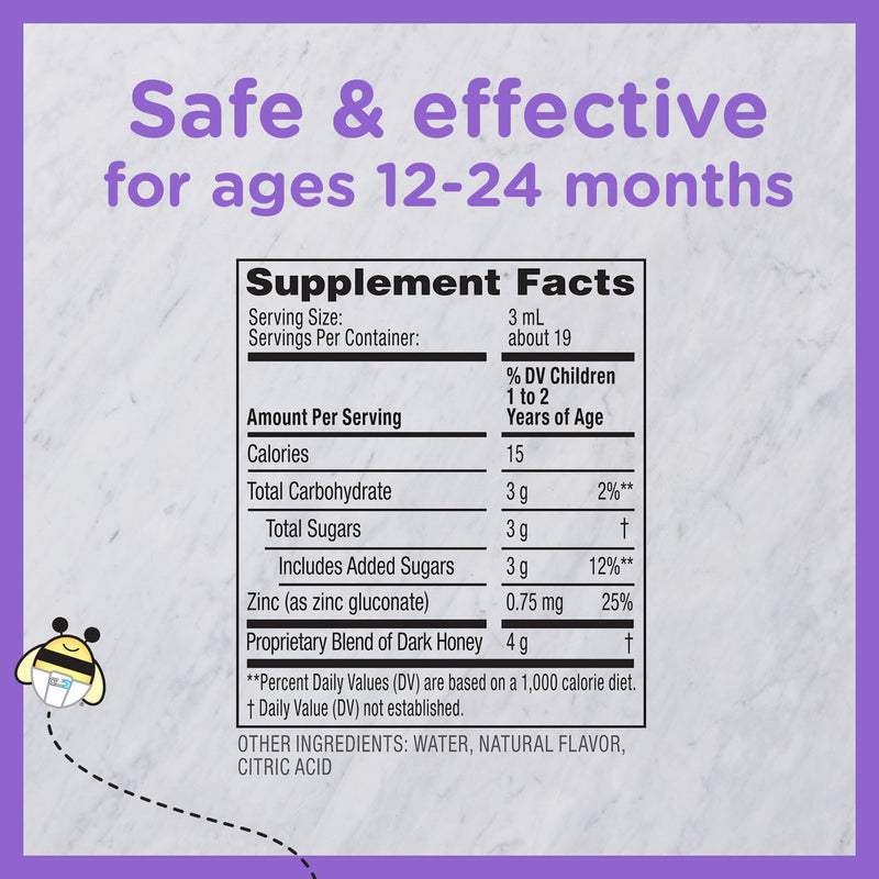 Zarbee's® Baby Cough Syrup + Immune Children's Cold and Cough Relief 3 mg - 3 mg / 3 mL Strength Syrup 2 oz. (1226844_EA) 1/EA