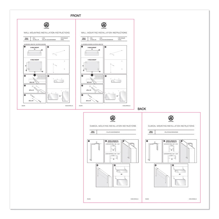 U Brands Cubicle Glass Dry Erase Board, Undated One-Week, 20 x 5.5, White Surface (UBR3688U0001) Each
