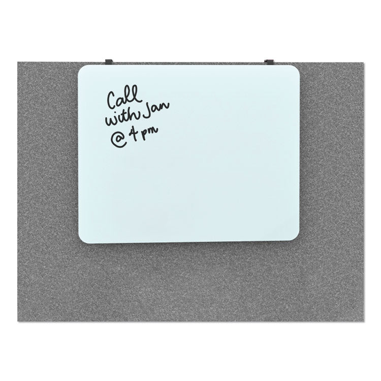 U Brands Cubicle Glass Dry Erase Board, 20 x 16, White Surface (UBR3689U0001)