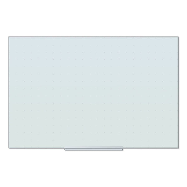 U Brands Floating Glass Ghost Grid Dry Erase Board, 35 x 23, White (UBR2798U0001) Each