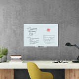 U Brands Floating Glass Dry Erase Board, 35 x 23, White (UBR3975U0001) Each