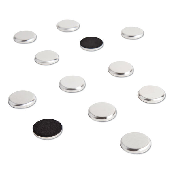 U Brands High Energy Magnets, Circle, Silver, 1.25" Diameter, 12/Pack (UBR2911U0012) Pack of 12