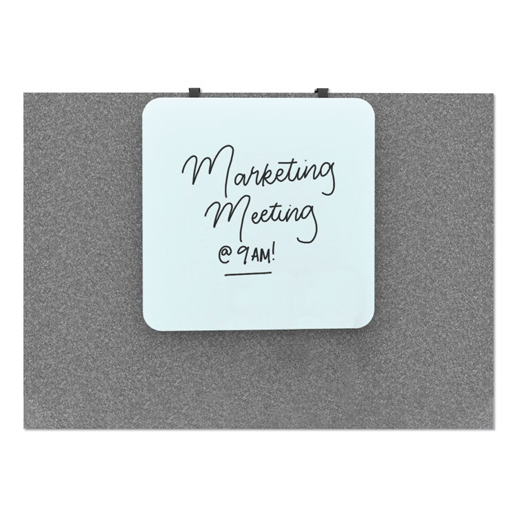 U Brands Cubicle Glass Dry Erase Board, 12 x 12, White Surface (UBR3690U0001) Each