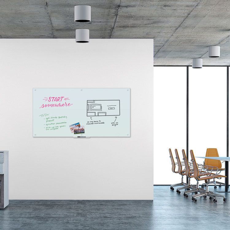 U Brands Magnetic Glass Dry Erase Board Value Pack, 70 x 35, White (UBR3973U0001) Each