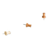 U Brands Fashion Push Pins, Wood, Assorted, 0.38", 100/Pack (UBR3085U0624) Pack of 100