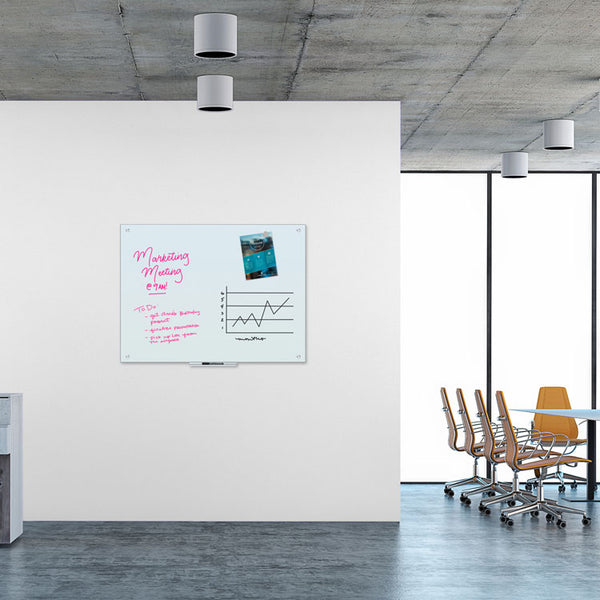 U Brands Magnetic Glass Dry Erase Board Value Pack, 47 x 35, White (UBR3972U0001) Each